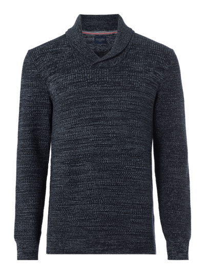 Christian Berg Men Pullover aus Baumwolle  Marine Melange 1