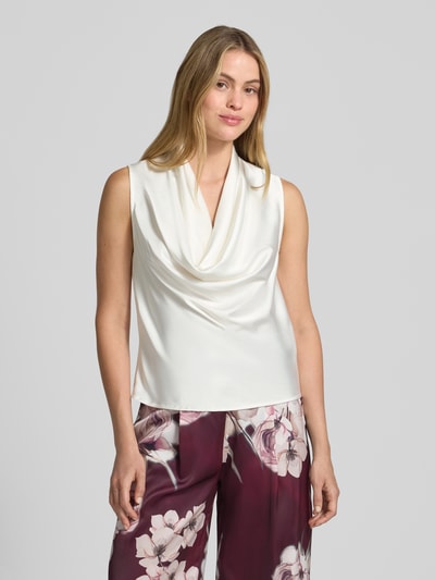 Rinascimento Regular Fit Bluse mit Wasserfallausschnitt Offwhite 4