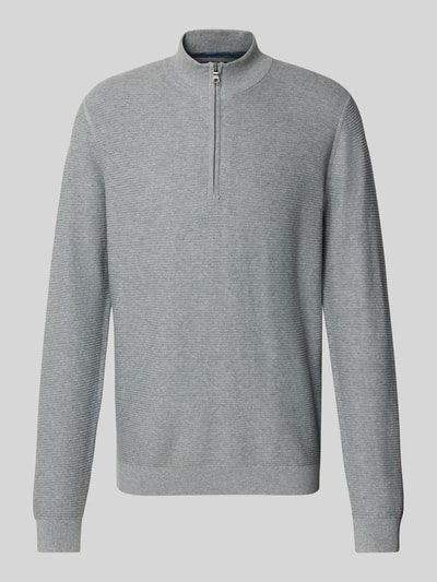 OLYMP Level Five Gebreide pullover met schipperskraag Zilver - 2
