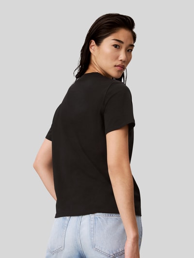 Calvin Klein Jeans Regular fit t-shirt van puur katoen Zwart - 4