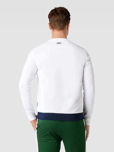 Lacoste Sweatshirt in Two-Tone-Machart Marine 5