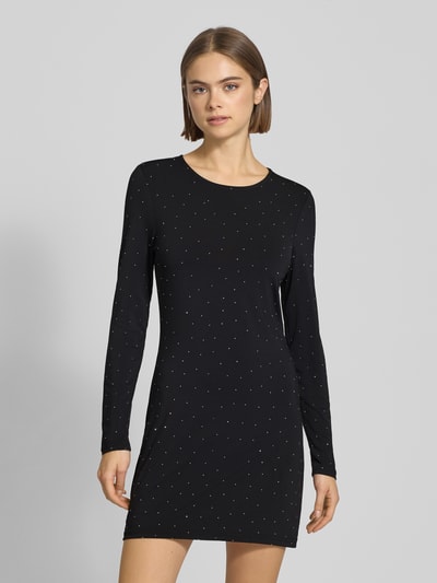 ONLY Sukienka casualowa taliowana z obszyciem kamieniami stras model ‘ZITA’ Czarny 4