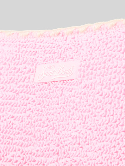 Produktfoto, Bikini-Slip mit Label-Patch Modell 'NAOMI' von MC2 Saint Barth aus Material-Mix mit Stretch-Anteil und Strukturmuster in Rosa