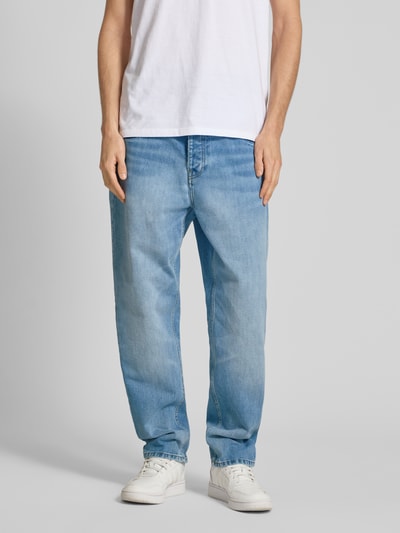 Carhartt Work In Progress Straight Fit Jeans im 5-Pocket-Design Modell 'NEWEL' Jeansblau 4