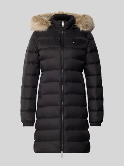 Tommy Jeans Płaszcz pikowany o kroju slim fit z wypełnieniem puchem i pierzem Czarny 2