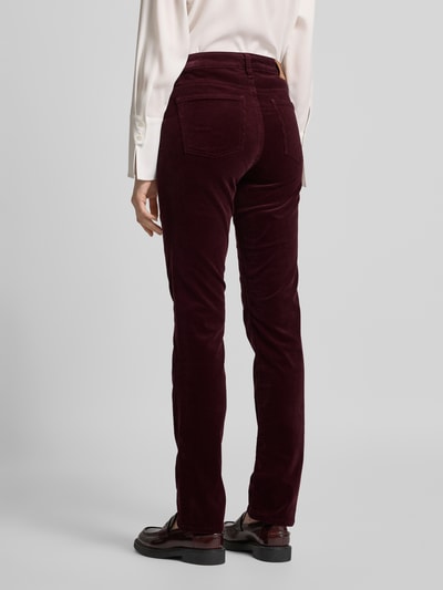 Lauren Ralph Lauren Straight leg corduroy broek in 5-pocketmodel Bordeaux - 5