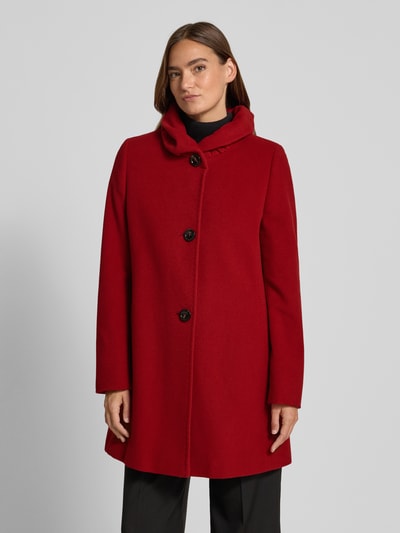 Gil Bret Regular fit lange jas van lanawolmix met kasjmier Rood - 4