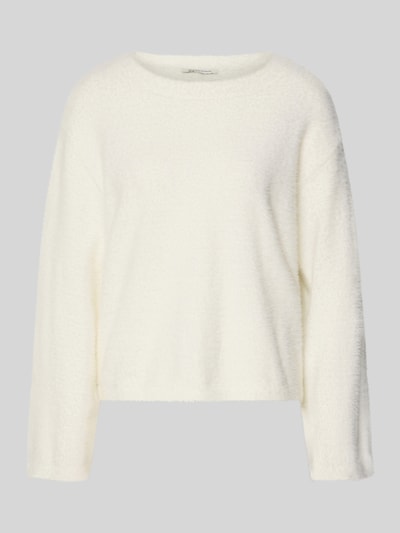 Tom Tailor Denim Oversized Strickpullover mit überschnittenen Schultern Modell 'FEATHER' Offwhite 2