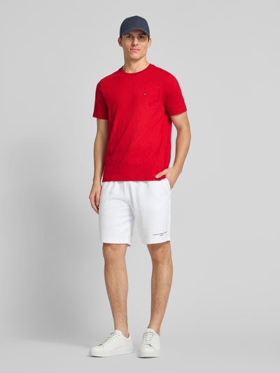 Tommy Hilfiger T-shirt met labelstitching Rood - 1