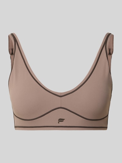 Fabletics Slim Fit Sport BH mit Logo-Detail Modell 'PURELUXE' Taupe 1