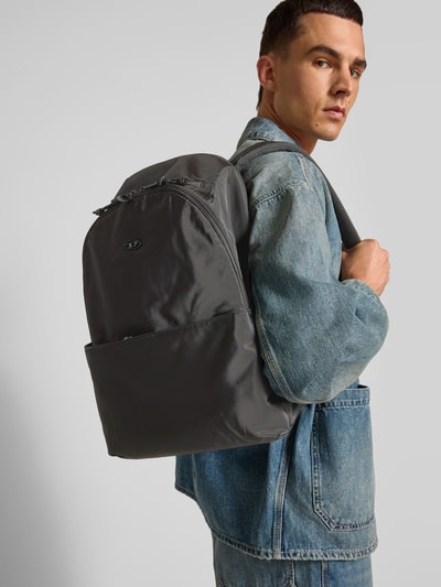 Diesel Rucksack mit Logo-Applikation Black 1