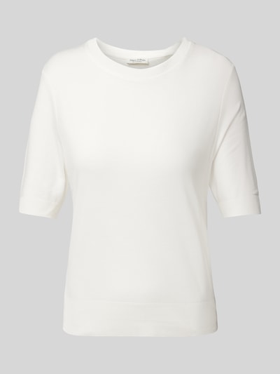 Marc O'Polo Regular Fit T-Shirt aus Lyocell-Baumwoll-Mix in Feinstrick-Optik Weiss 2