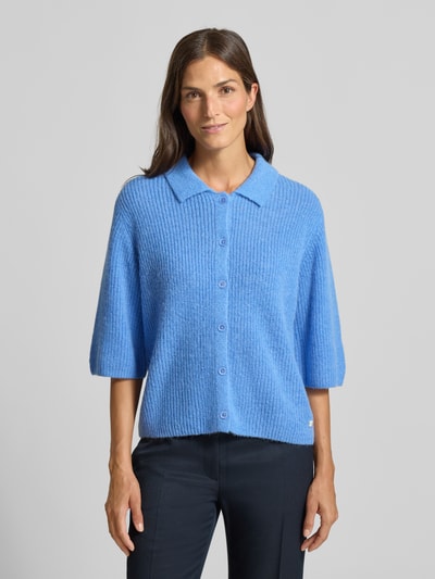 Fynch-Hatton Kardigan z dzianiny z wykładanym kołnierzem Królewski niebieski 4