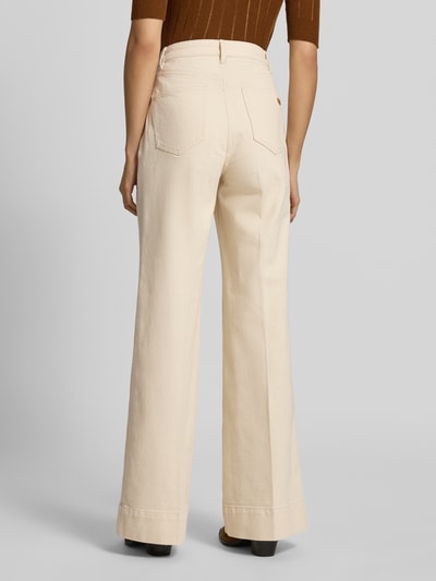 MICHAEL Michael Kors High Rise Bootcut Fit Stoffhose aus Baumwoll-Mix Offwhite 5