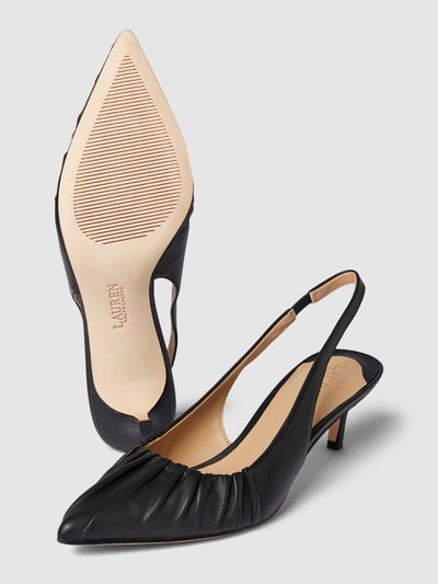 Lauren Ralph Lauren Pumps aus Leder mit spitzer Form Modell 'LOLAH' Black 4