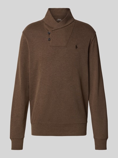 Polo Ralph Lauren Shirt met lange mouwen en opstaande kraag Middenbruin - 2