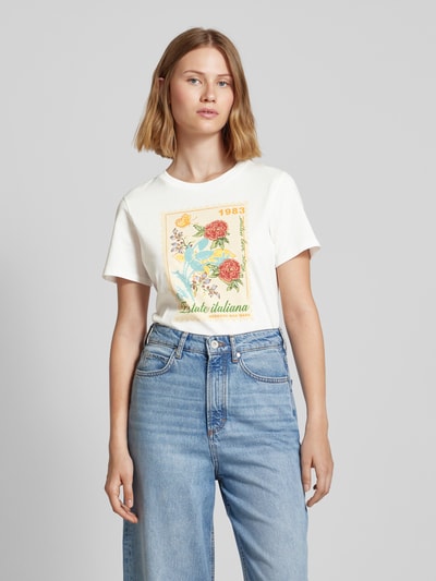 Weekend Max Mara T-Shirt mit Rundhalsausschnitt Modell 'ZIRLO' Weiss 4