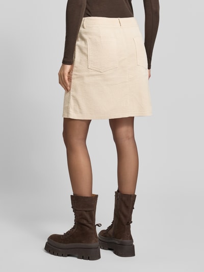 OPUS Minirok met steekzakken, model 'Reah' Beige - 5