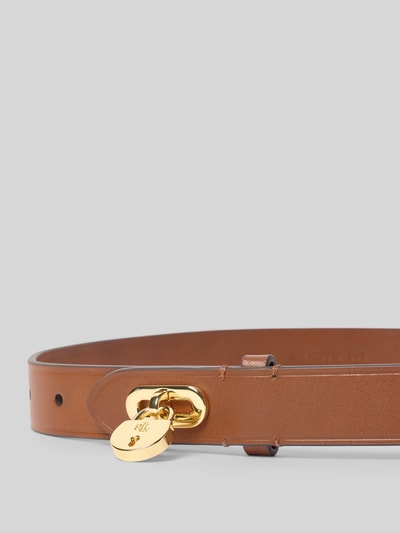 Lauren Ralph Lauren Skórzany pasek z klamrą na pin Koniakowy 2