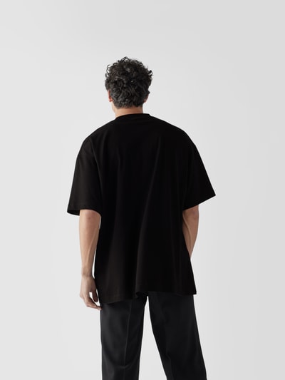 VETEMENTS Oversized T-Shirt mit Label-Print Schwarz 5