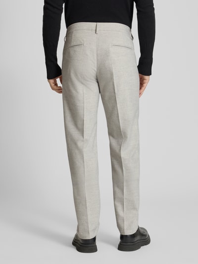Profuomo Relaxed Fit Hose mit Bügelfalten Hellgrau 5