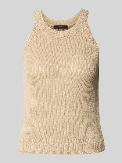 Oui Tanktop mit Strick-Optik Beige 2