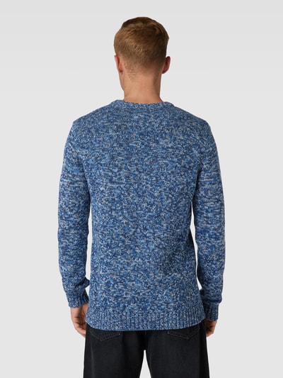 Christian Berg Men Strickpullover mit gerippten Abschlüssen Marine 5