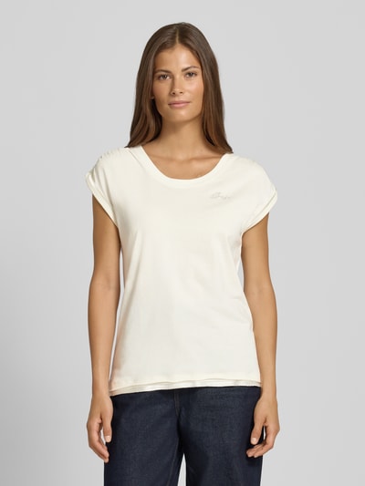 BOSS Orange Regular fit T-shirt van puur katoen, model 'ELAI' Wit - 4