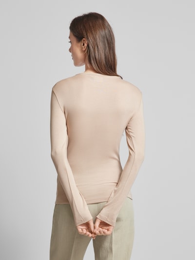 Vila Longsleeve mit Rundhalsausschnitt Modell 'ALEXIA' Beige 5