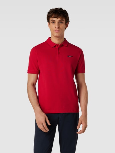 HECHTER PARIS Poloshirt mit Label-Stitching Rot 4