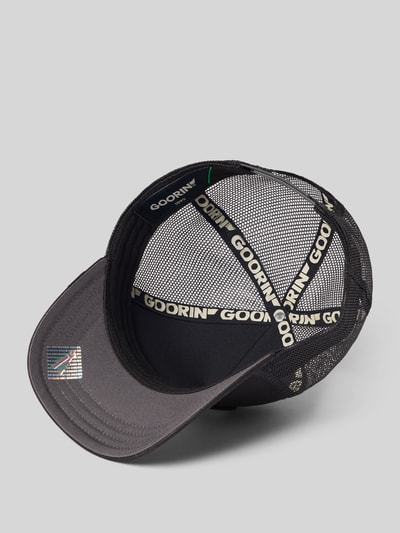 Productfoto, verstelbare Trucker Cap model 'Black Sheep' van GOORIN BROS., mix van katoen en synthetisch, versterkte klep, zwart, stiksels