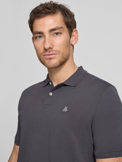 Marc O'Polo Regular Fit Poloshirt aus reiner Baumwolle Mittelgrau 3
