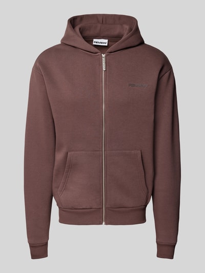 REVIEW Essentials hoodie met rits Donkerbruin - 2