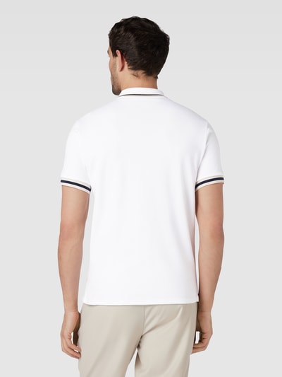 SELECTED HOMME Slim Fit Poloshirt mit Label-Detail Modell 'TOULOUSE' Weiss 5