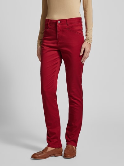 Christian Berg Woman Slim fit broek met steekzakken Donkerrood - 4