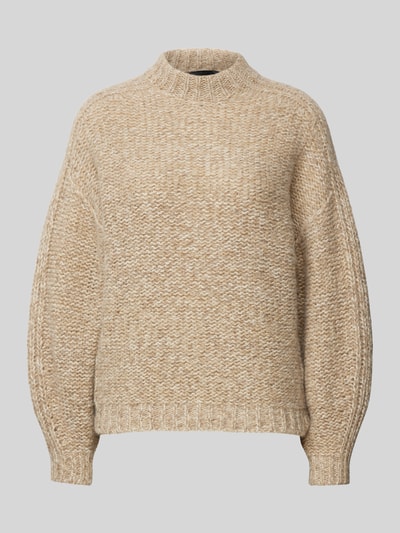 Drykorn Gebreide pullover met opstaande kraag, model 'RAMEA' Beige - 2