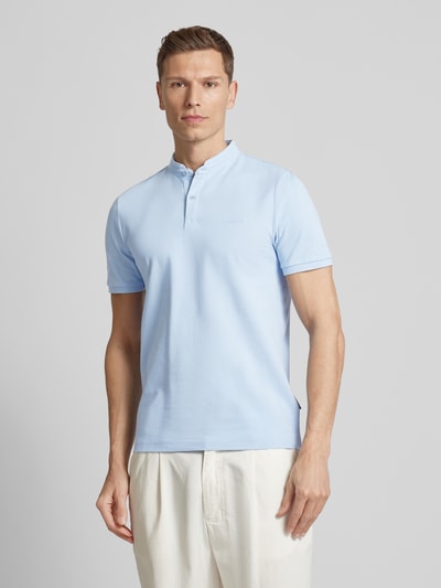 HECHTER PARIS Poloshirt met opstaande kraag Lichtblauw - 4