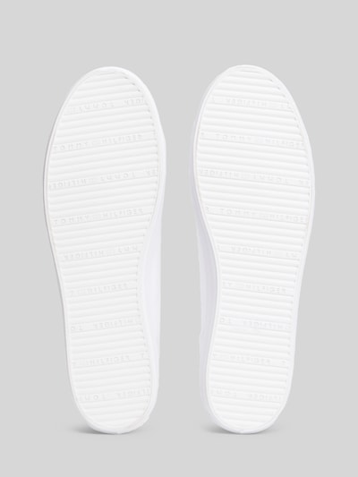 Tommy Hilfiger Low top sneakers van canvas met logo-applicatie Wit - 4