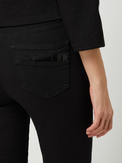 OPUS Skinny fit jeans met stretch, model 'Elma Festival' Zwart - 3