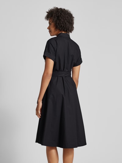 Christian Berg Woman Midi-jurk met strikceintuur Zwart - 5