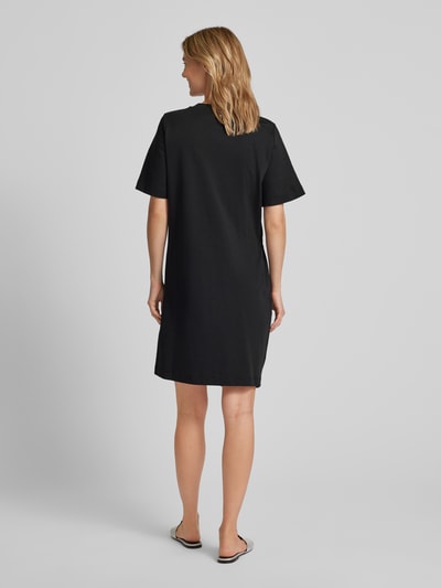 Weekend Max Mara Knielanges T-Shirt-Kleid mit Rundhalsausschnitt Modell 'MANCHE' Black 5