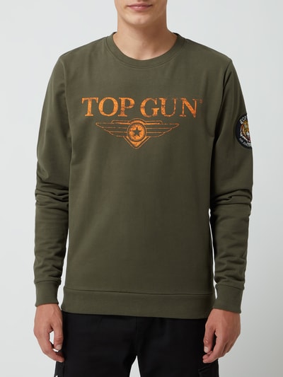 Top Gun Sweatshirt aus Baumwolle  Oliv 4