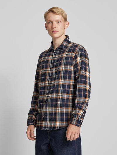 Jack & Jones Regular Fit Freizeithemd mit Kentkragen Modell 'JOSHUA' Dunkelblau 4