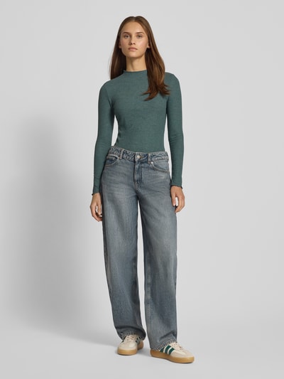 Only Slim Fit Langarmshirt mit Viskose-Anteil Modell 'LEMMA' Schilf 1