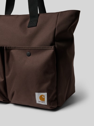 Carhartt Work In Progress Tote Bag mit Label-Patch Modell 'Jake' Mittelbraun 3