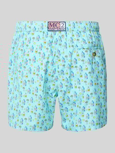 MC2 Saint Barth Regular fit zwembroek met labelpatch Mintgroen - 3