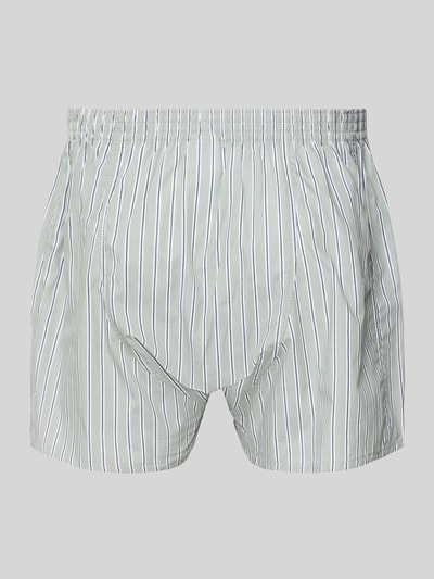 Produktfoto, Boxershorts mit elastischem Bund im 3er-Pack von MCNEAL aus reiner Baumwolle im lockeren Schnitt, mit Streifenmuster und Label-Detail.