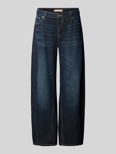 Gina Tricot Barrel Fit Jeans aus reiner Baumwolle Dunkelblau 1
