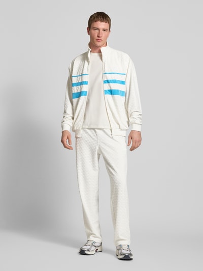 adidas Originals Straight Leg Sweatpants mit Strukturmuster Weiss 1