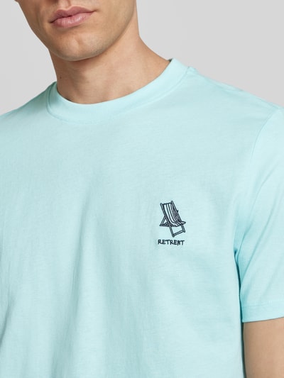 Blend T-Shirt mit Stitching-Detail Modell 'JEPPE' Hellblau 3